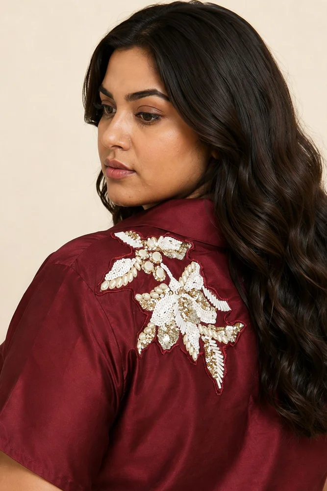 Ravena - Floral Broach Long Wrap Dress 3