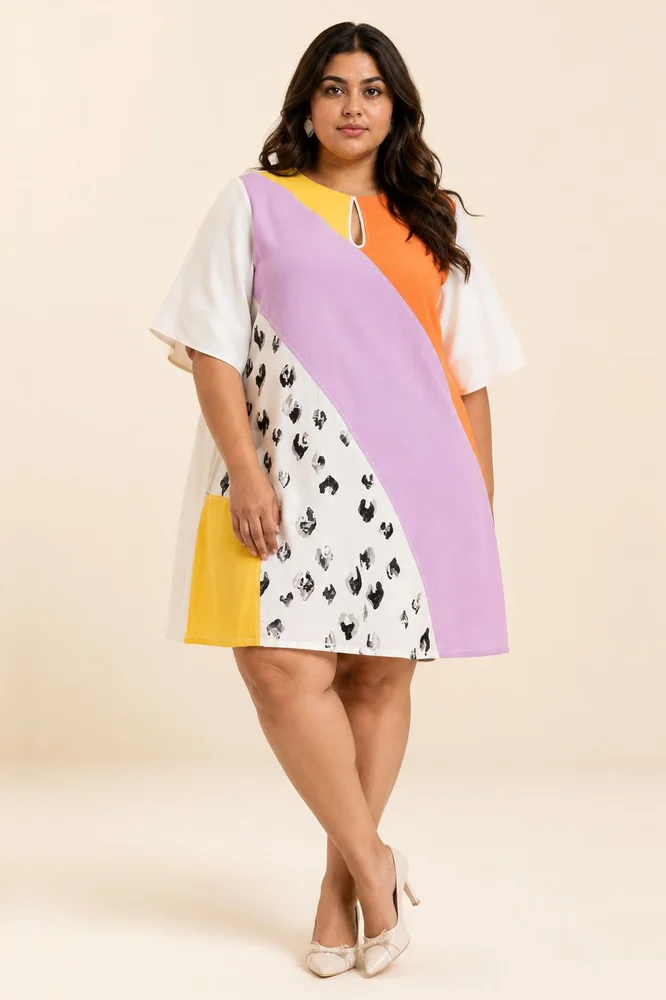 Multi Brooklyn - Spotted Tiger Short Dress