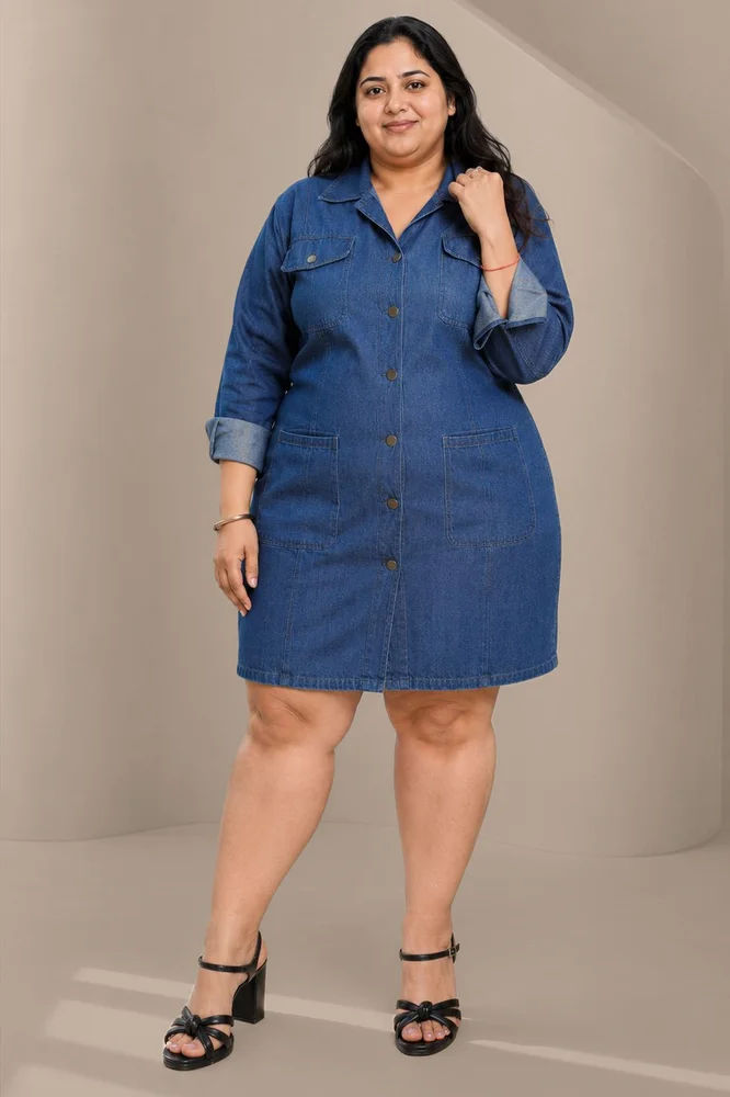 Jenny dark Denim Dress 4