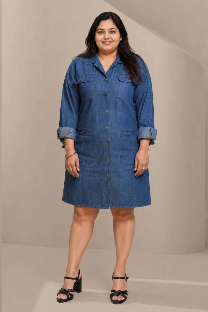 Jenny dark Denim Dress 5