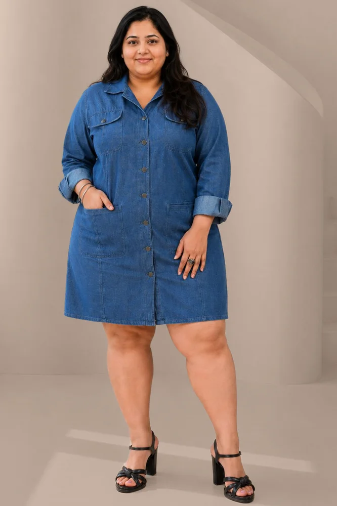 Jenny dark Denim Dress 2