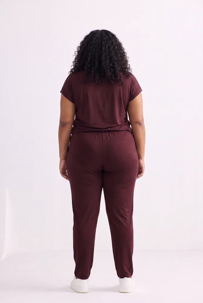 Relaxed Tee Set in Merlot 8