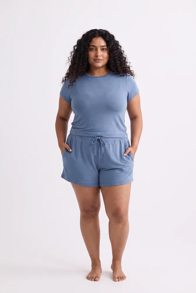 Essential Knit Shorts in Blue