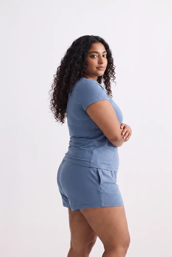 Essential Knit Shorts in Blue 3