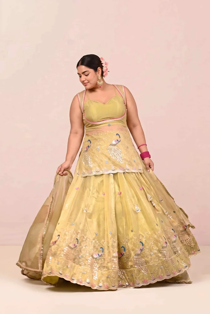 Baisakhi Embroidered Lehanga Set