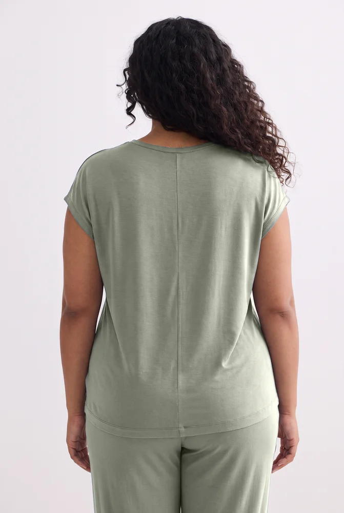 Relaxed Tee Set in Olive 6