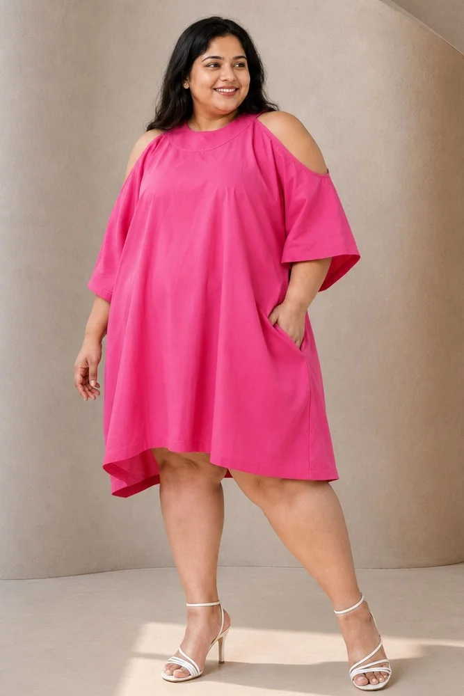 LOLA Fuchsia Shift Dress