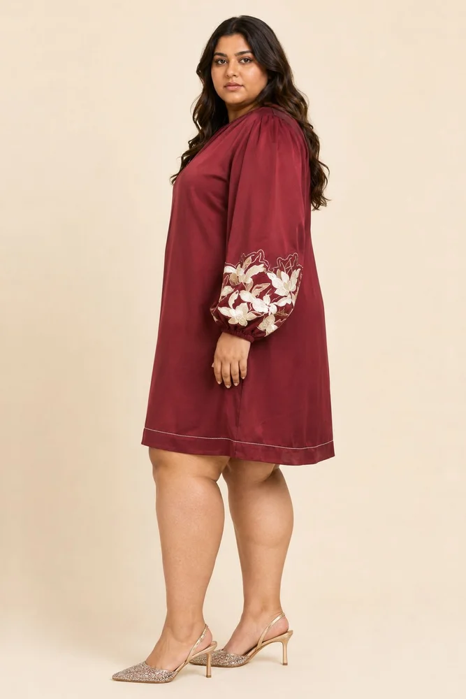 Poey - Sculpted Sleeve Shift Dress 6