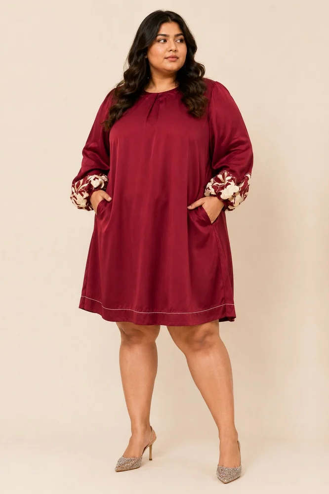 Poey - Sculpted Sleeve Shift Dress 3