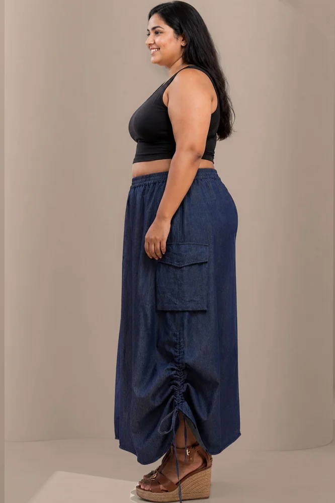 CHRISTINA Dark Denim Skirt 5