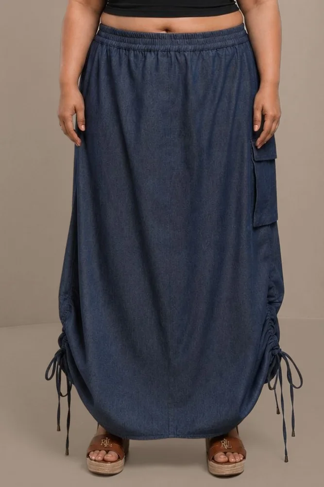 CHRISTINA Dark Denim Skirt 2