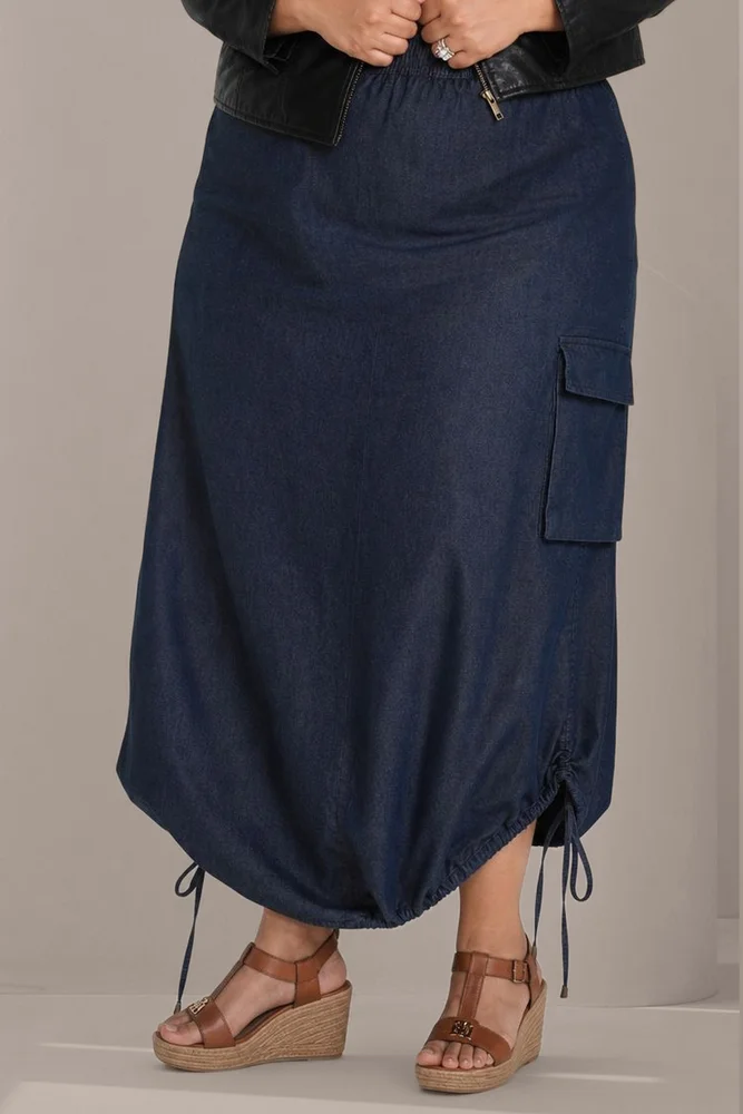 CHRISTINA Dark Denim Skirt 4