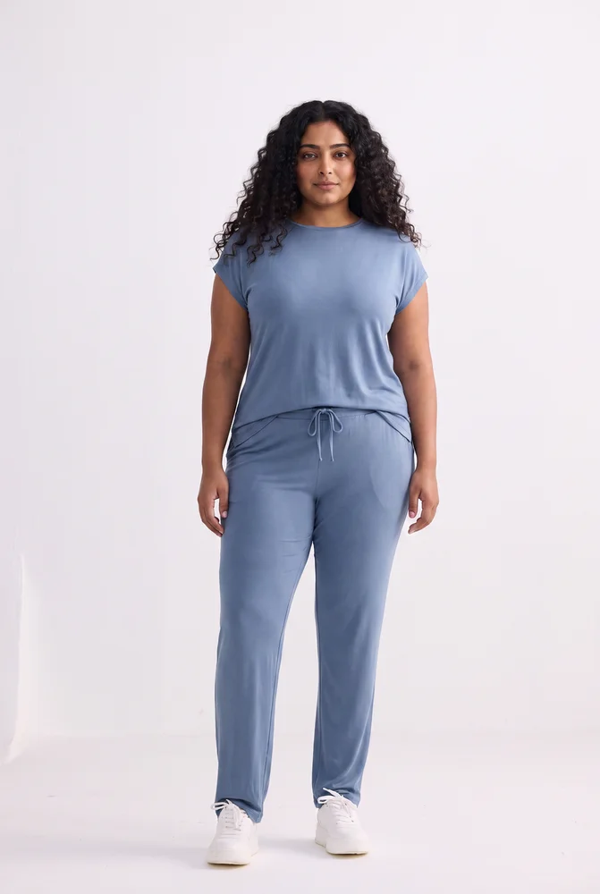 Relaxed Tee Set in Blue 3