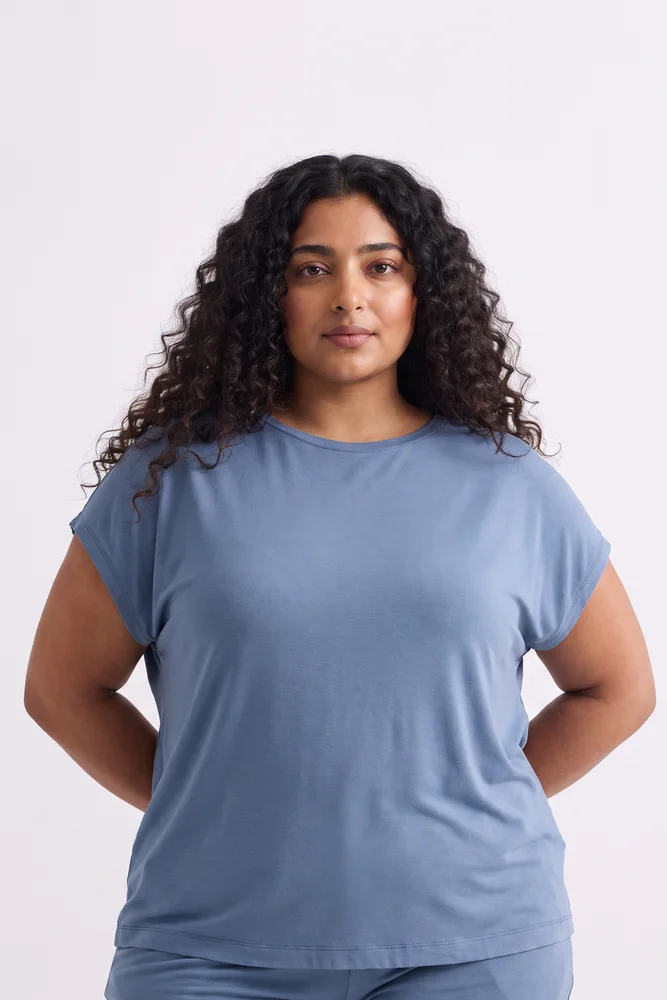Relaxed Tee Set in Blue 8